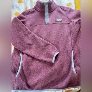 LL Bean Purple Snap Pullover